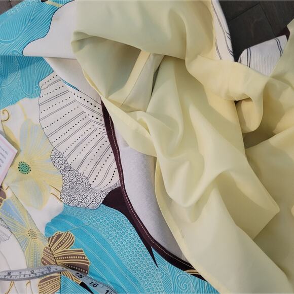 Kay Unger Y2K Floral Sheath Dress Size 4 V-Neck Cotton - Picture 5 of 9